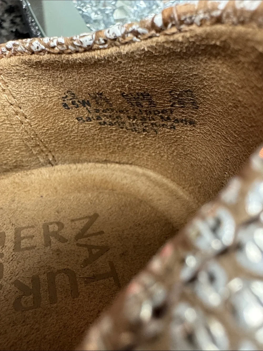 Naturalizer Women's metallic Light Beige Espadrille Platform Slip-Ons EUC 8.5 W